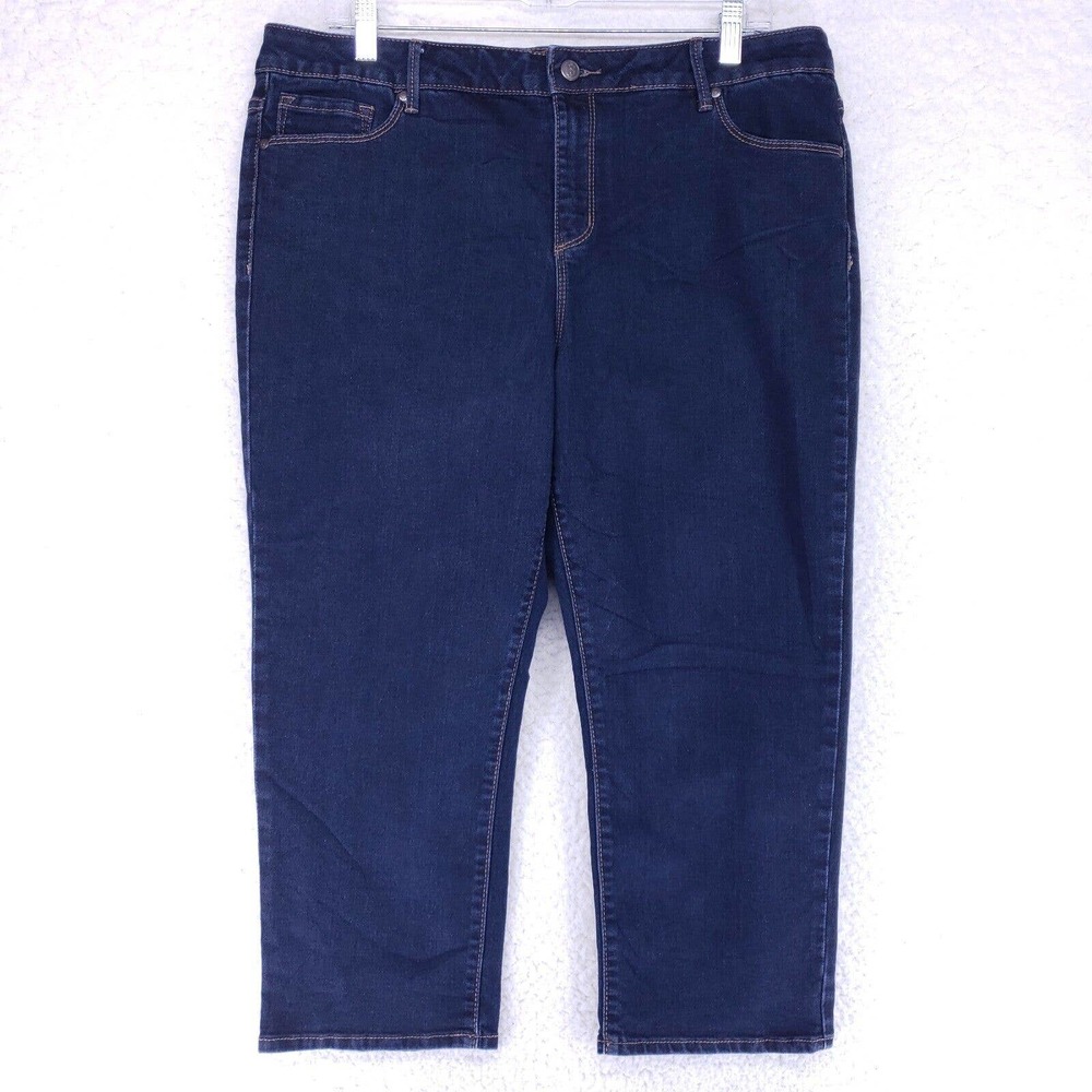Dana Buchman Stretch Womens Size 16S Mid Rise Soft Denim Casual Pants